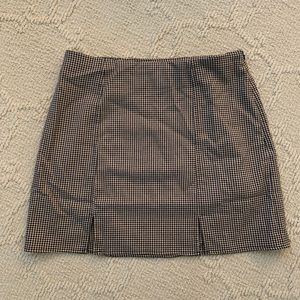Urban Outfitters Gingham Mini Skirt w/ Front Slits